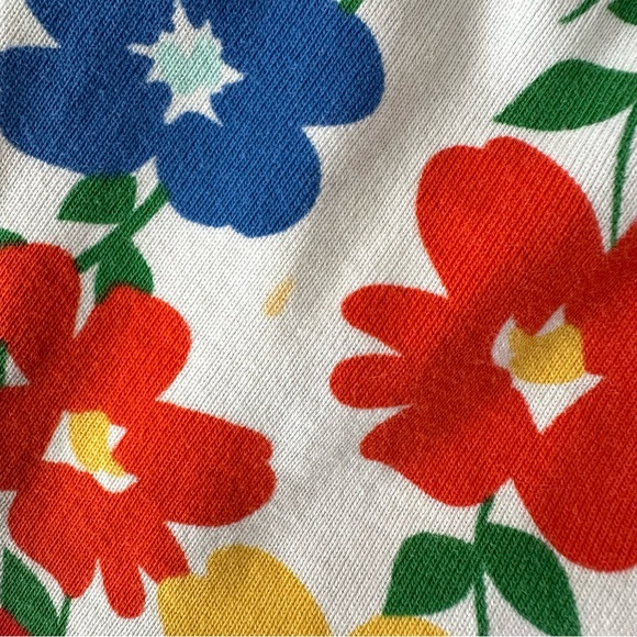 *3/$20* HANNA ANDERSSON Floral Short Sleeve Jersey Knit Button Front Dress 8 - Picture 5 of 9